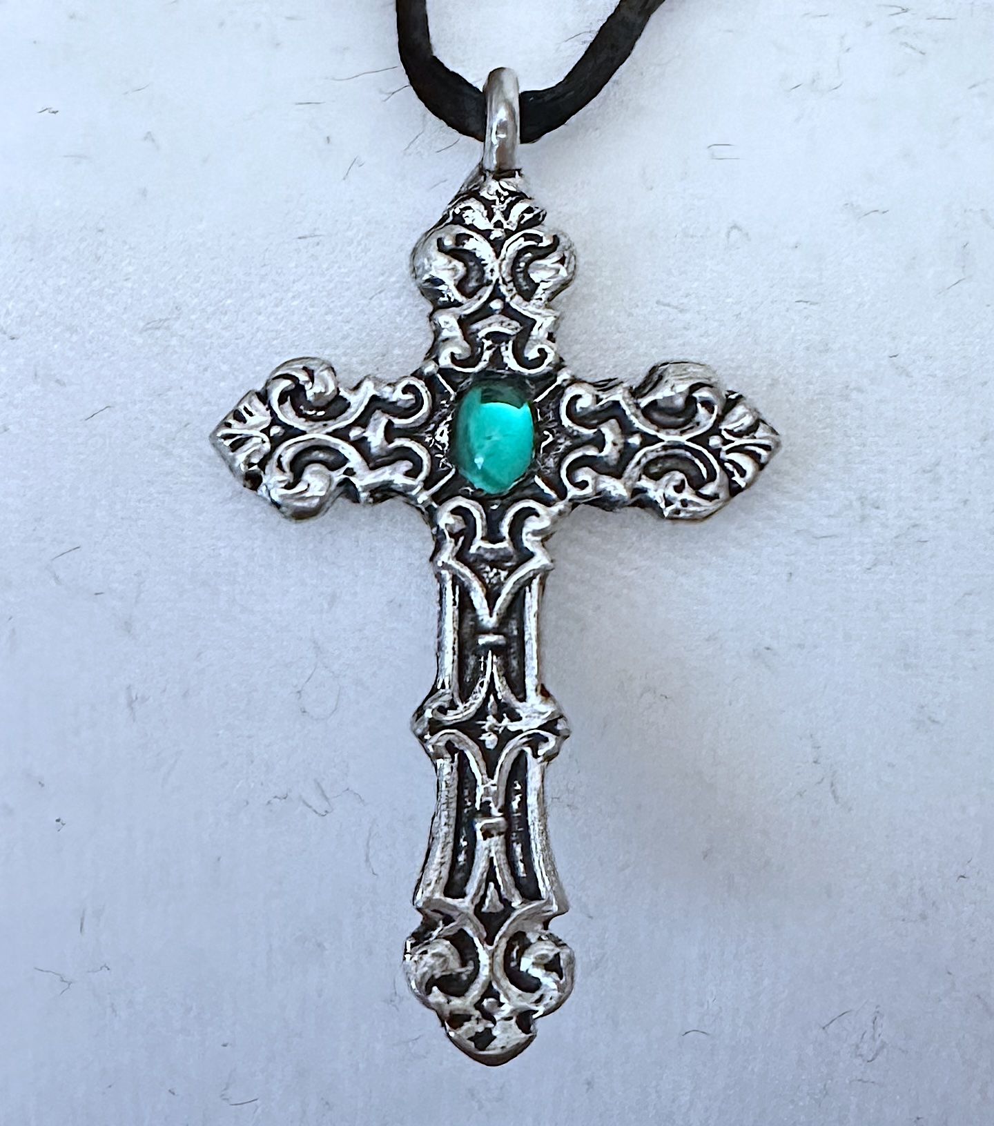Necklace on white background
